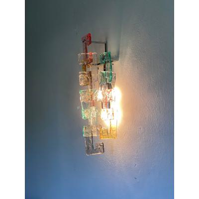  SimoEng Contemporary Multicolors Handmade C Wall Sconce in Venini Style