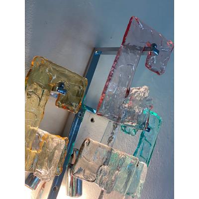  SimoEng Contemporary Multicolors Handmade C Wall Sconce in Venini Style