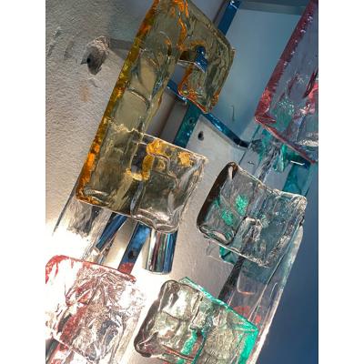  SimoEng Contemporary Multicolors Handmade C Wall Sconce in Venini Style