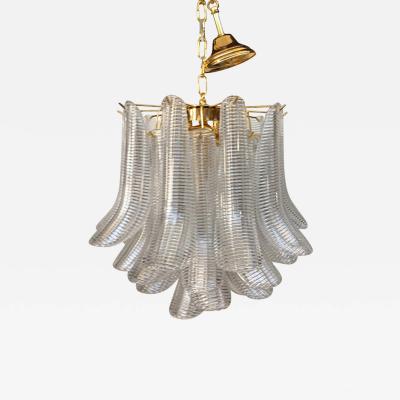  SimoEng Contemporary Murano Glass Sella Chandelier With Gold 24k Metal Frame
