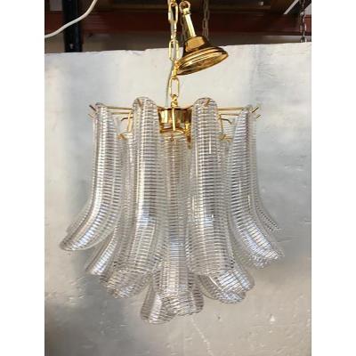  SimoEng Contemporary Murano Glass Sella Chandelier With a Gold