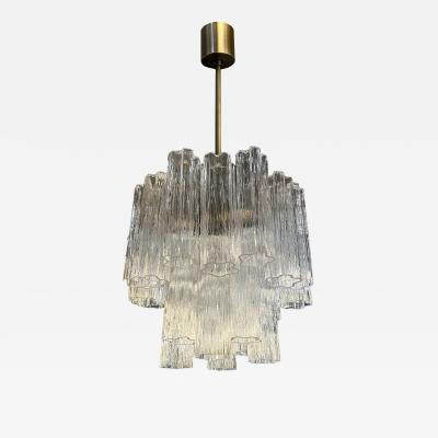  SimoEng Contemporary Murano Glass Tronchi Chandelier Burnished Metal Frame by Simoeng
