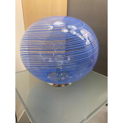  SimoEng Contemporary Murano Style Blue Swirling Murano Glass Table Lamp