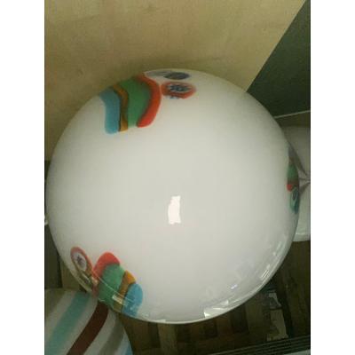  SimoEng Contemporary Murano Style Clear With Murrise Multicolors Pendant Italian