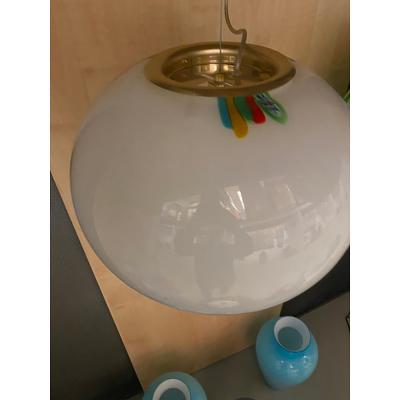  SimoEng Contemporary Murano Style Clear With Murrise Multicolors Pendant Italian