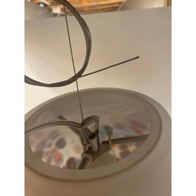  SimoEng Contemporary Murano Style White With Murrise Multicolor Pendant