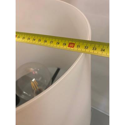  SimoEng Contemporary Murano Style White and Black Glass Table Lamp