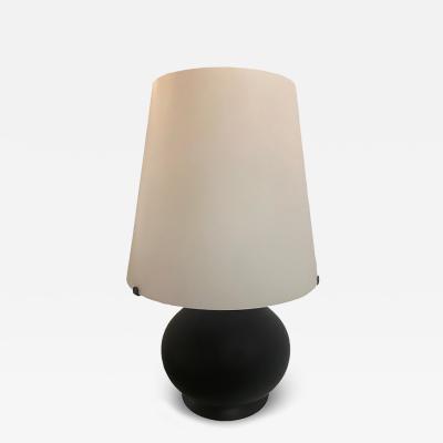  SimoEng Contemporary Murano Style White and Black Glass Table Lamp