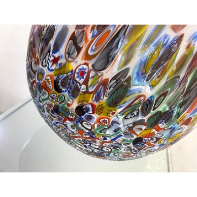  SimoEng Contemporary Murrine Murano Glass Style With Multicolored Vase