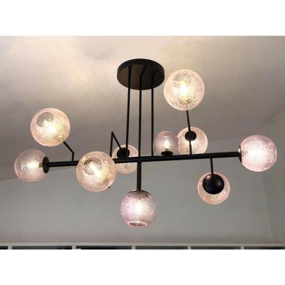  SimoEng Contemporary Pink Pulegoso Spheres Murano Glass Sputnik Chandelier by Simoeng