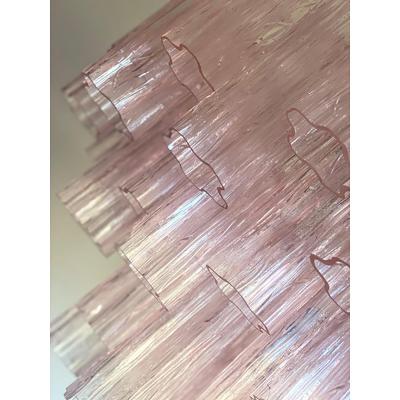  SimoEng Contemporary Pink Tronchi Murano Glass Chandelier in Venini Style