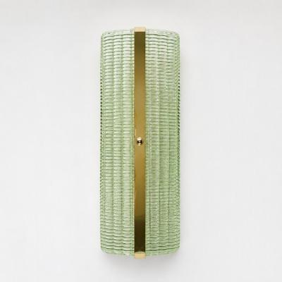  SimoEng Contemporary Rectangular Murano Glass Wall Sconces With Chrome Finish Set of 2