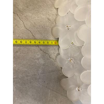  SimoEng Contemporary Sanded Flowers Murano Glass Flush Mount