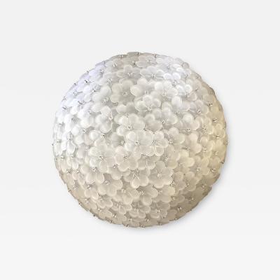  SimoEng Contemporary Sanded Flowers Murano Glass Flush Mount