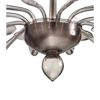  SimoEng Contemporary Smoked Murano Style Glass Chandelier