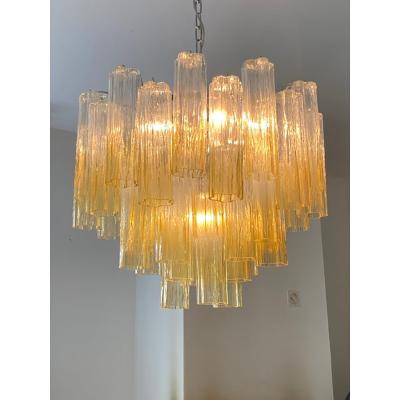  SimoEng Contemporary Sputnik Tronchi Vanished Amber Chandelier in Venini Style