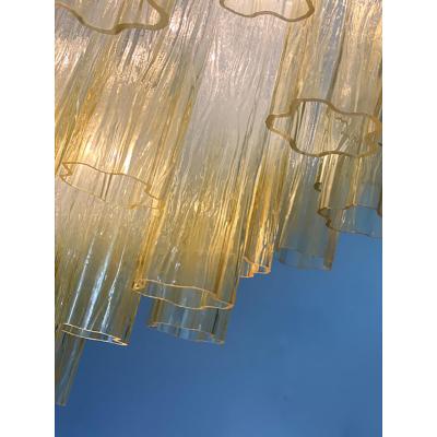  SimoEng Contemporary Sputnik Tronchi Vanished Amber Chandelier in Venini Style