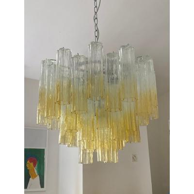 SimoEng Contemporary Sputnik Tronchi Vanished Amber Chandelier in Venini Style