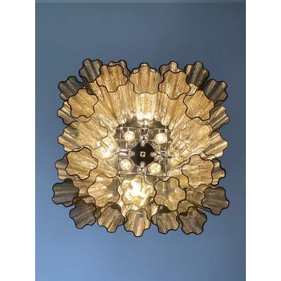  SimoEng Contemporary Squared Tronchi in Venini Style Murano Glass Sputnik Flush Mount