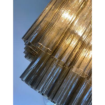  SimoEng Contemporary Squared Tronchi in Venini Style Murano Glass Sputnik Flush Mount