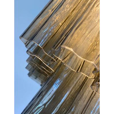  SimoEng Contemporary Squared Tronchi in Venini Style Murano Glass Sputnik Flush Mount