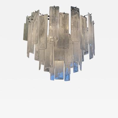  SimoEng Contemporary Strips Listelli Alabastro Murano Glass Chandelier