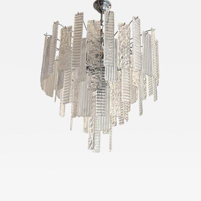  SimoEng Contemporary Strips Listelli Murano Glass Chandelier by Simoeng