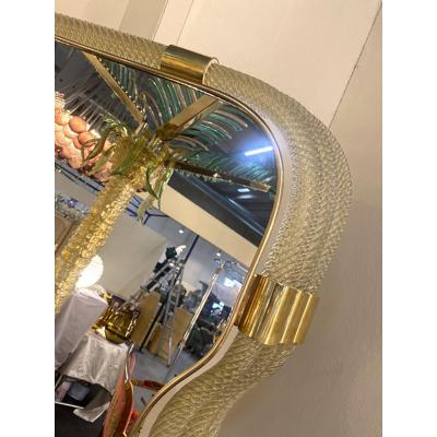  SimoEng Contemporary Torciglione Murano Glass Wall Mirror