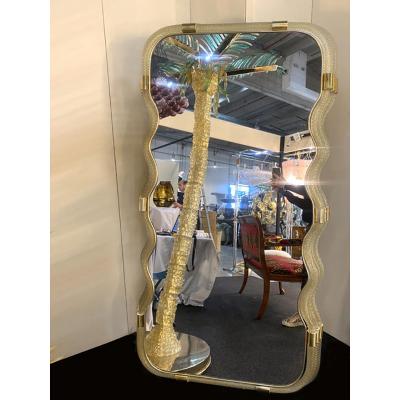  SimoEng Contemporary Torciglione Murano Glass Wall Mirror