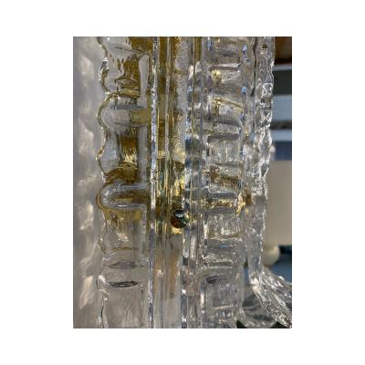  SimoEng Contemporary Transparent Lingue Murano Glass Wall Lamp in Barovier Style