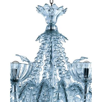  SimoEng Contemporary Turquoise C Rezzonico Murano Glass Chandelier With Necklace