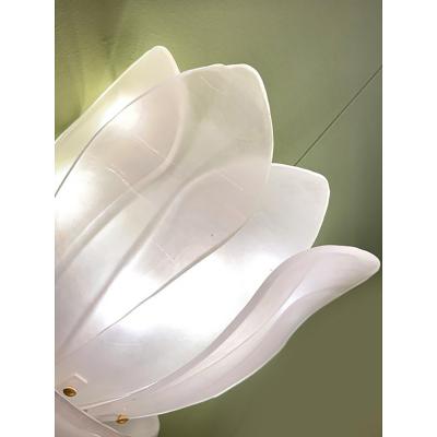  SimoEng Contemporary Venetian Sanded Murano Glass Floreal Wall Sconces Set of Two