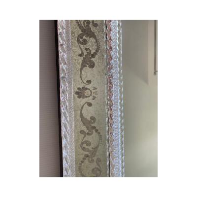  SimoEng Contemporary Venetian Squared Floreal Hand Carving Mirror