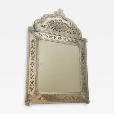  SimoEng Contemporary Venetian Squared Floreal Hand Carving Mirror