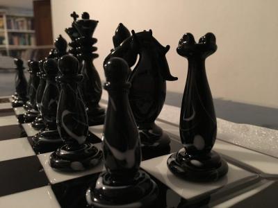 SimoEng Contemporary Vetro DI Murano Chess Board Scacchiera Made in Italy
