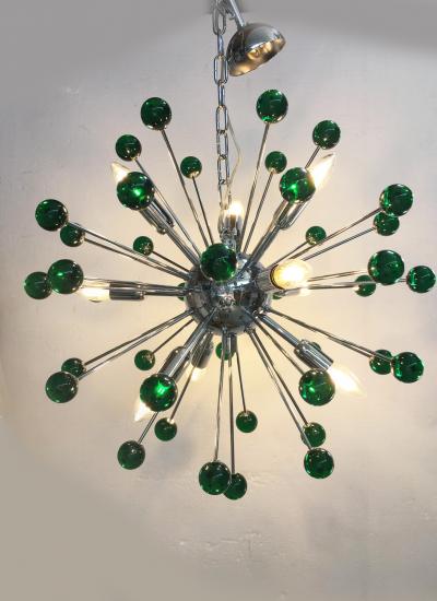 SimoEng EMERALD STAR MURANO GLASS SPUTNIK CHANDELIER