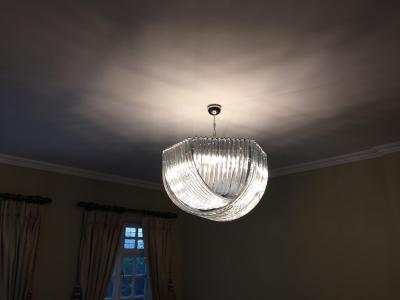 SimoEng EXAGONAL BUNDLED TRIEDRO MURANO GLASS CHANDELIER