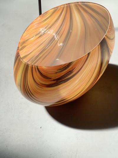  SimoEng Early 21st Century Artistic Vase in Murano Attributed Glass With Colored Reeds