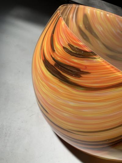  SimoEng Early 21st Century Artistic Vase in Murano Attributed Glass With Colored Reeds
