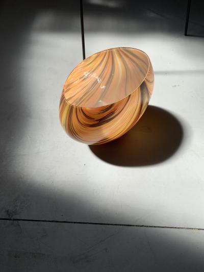  SimoEng Early 21st Century Artistic Vase in Murano Attributed Glass With Colored Reeds