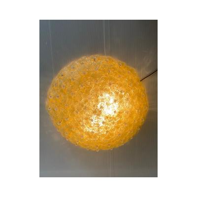  SimoEng Early 21st Century Gold Flowers Murano Glass Flush Mount