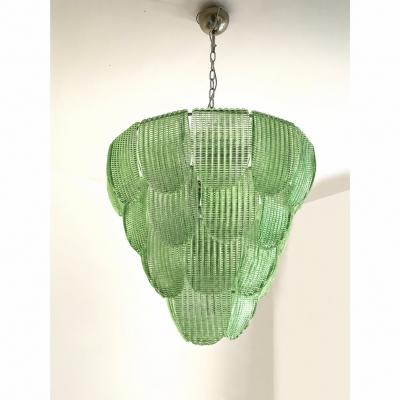  SimoEng Elegant Contemporary Diamanted Petals Murano Glass Chandelier by Simoeng