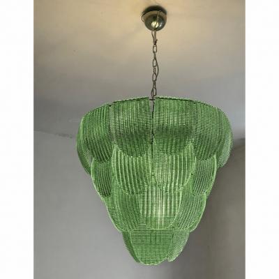  SimoEng Elegant Contemporary Diamanted Petals Murano Glass Chandelier by Simoeng