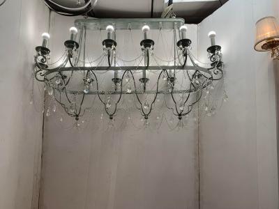  SimoEng Florentine Art Black Metal 14 Light Wrought Iron Chandelier Made in Italy