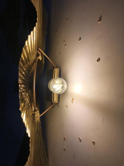  SimoEng GINKO BILOBA BRASS LEAF WALL SCONCE Gold brass