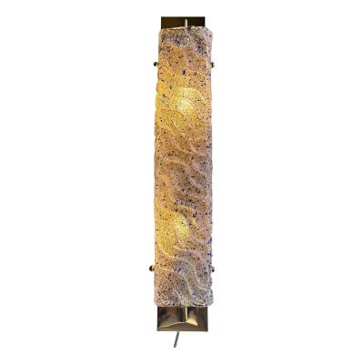  SimoEng Gold Wall Sconces with Blue Graniglia Murano Glass by Simoeng for Simoeng