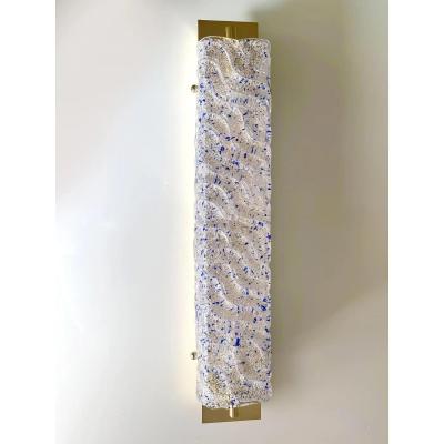  SimoEng Gold Wall Sconces with Blue Graniglia Murano Glass by Simoeng for Simoeng