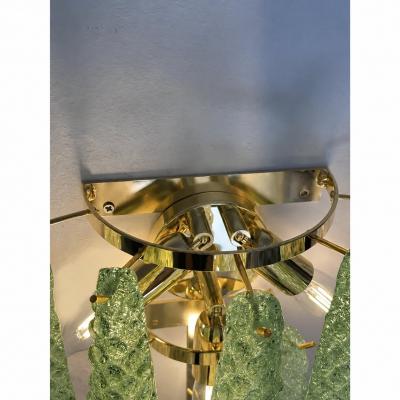  SimoEng Graniglia Green Conchiglie Murano Glass Gold Wall Sconce by Simoeng Lot of 2