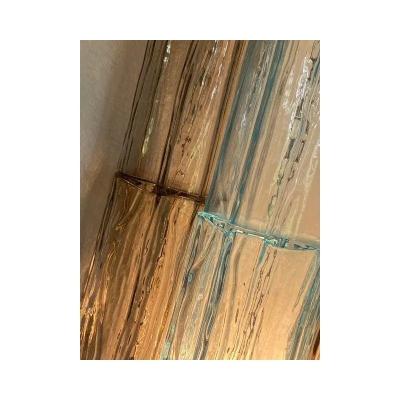  SimoEng Grey and Light Blue Murano Glass Tronchi Sconces by Simoeng Set of 2