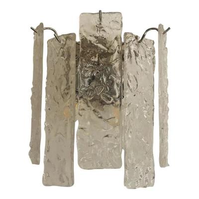  SimoEng Hammered Strips listelli Murano Glass Wall Sconce by Simoeng